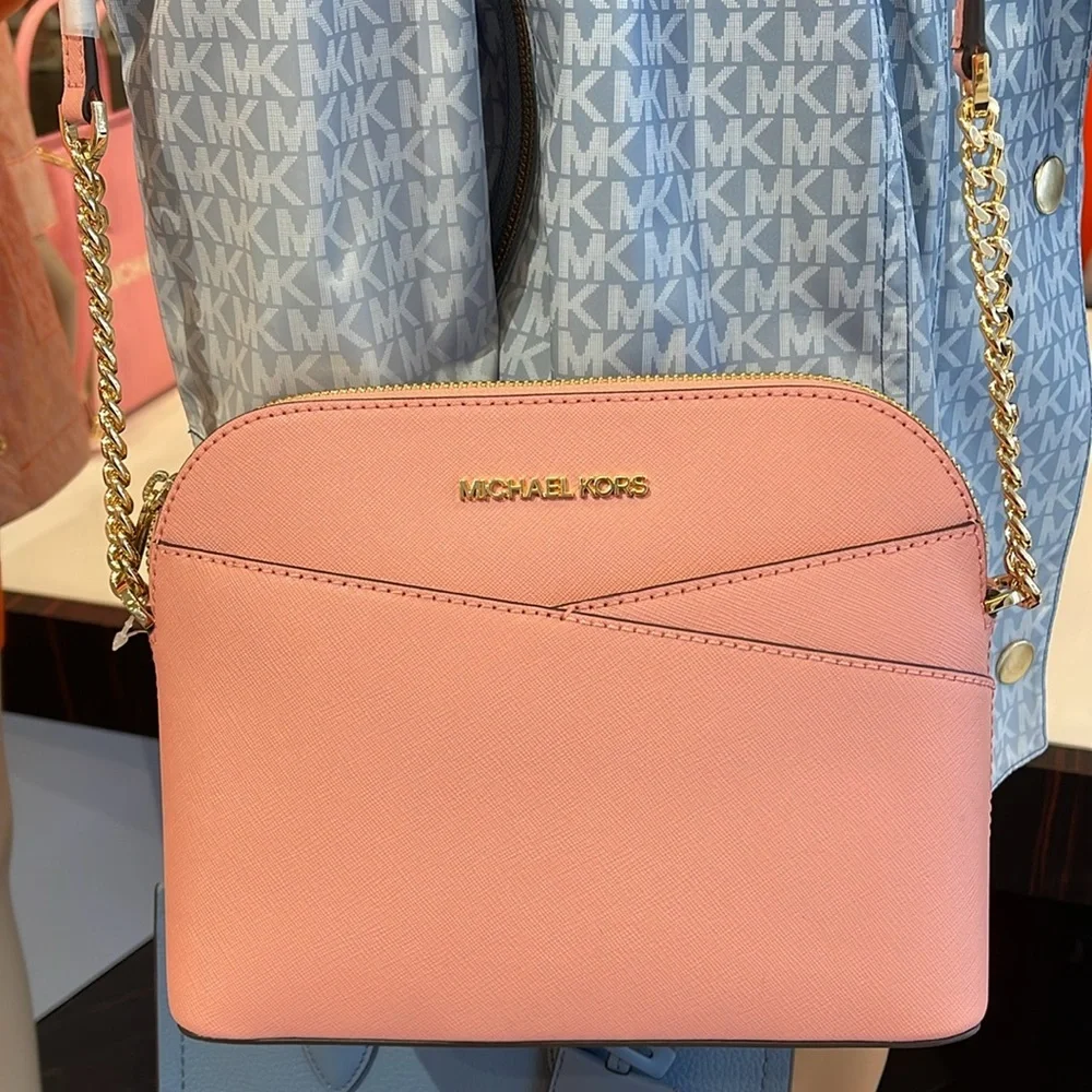 MICHAEL KORS  Jet Set Travel Medium Dome Crossbody Bag XCROSS XBODY Primrose NWT